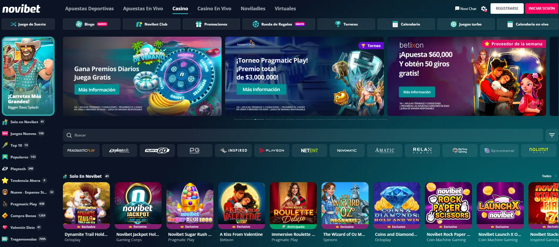 Oferta de juegos en Novibet casino Oferta de juegos en Novibet