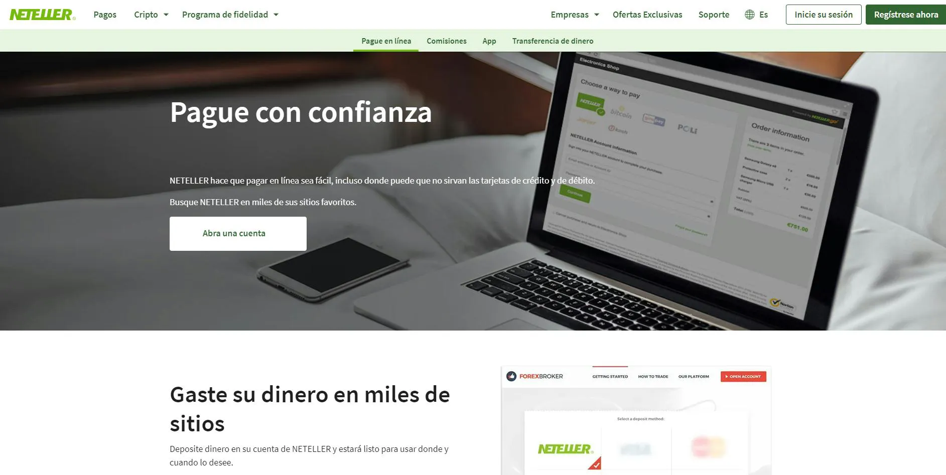 Pague con confianza de la Neteller Neteller - Pague en línea
