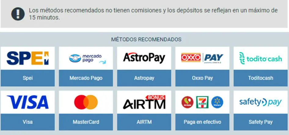 Métodos de pago Métodos de pago